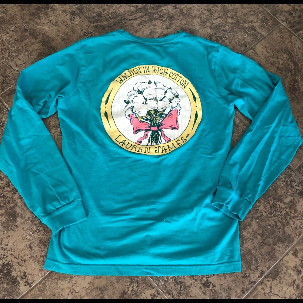 ❌SOLD❌LAUREN JAMES GREEN COTTON LONG SLEEVE TEE
